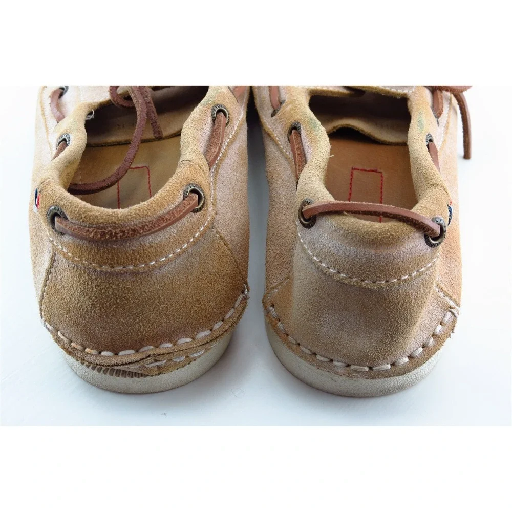 Tommy Hilfiger Boat Shoes Brown Leather Men Shoes Size 9.5‎ Medium